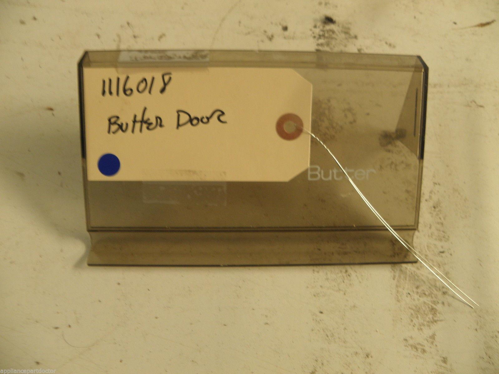 WHIRLPOOL REFRIGERATOR 1116018 BUTTER DOOR COMPARTMENT USED PART ASSEMBLY WHIRLPOOL REFRIGERATOR 1116018 BUTTER DOOR COMPARTMENT USED PART ASSEMBLY